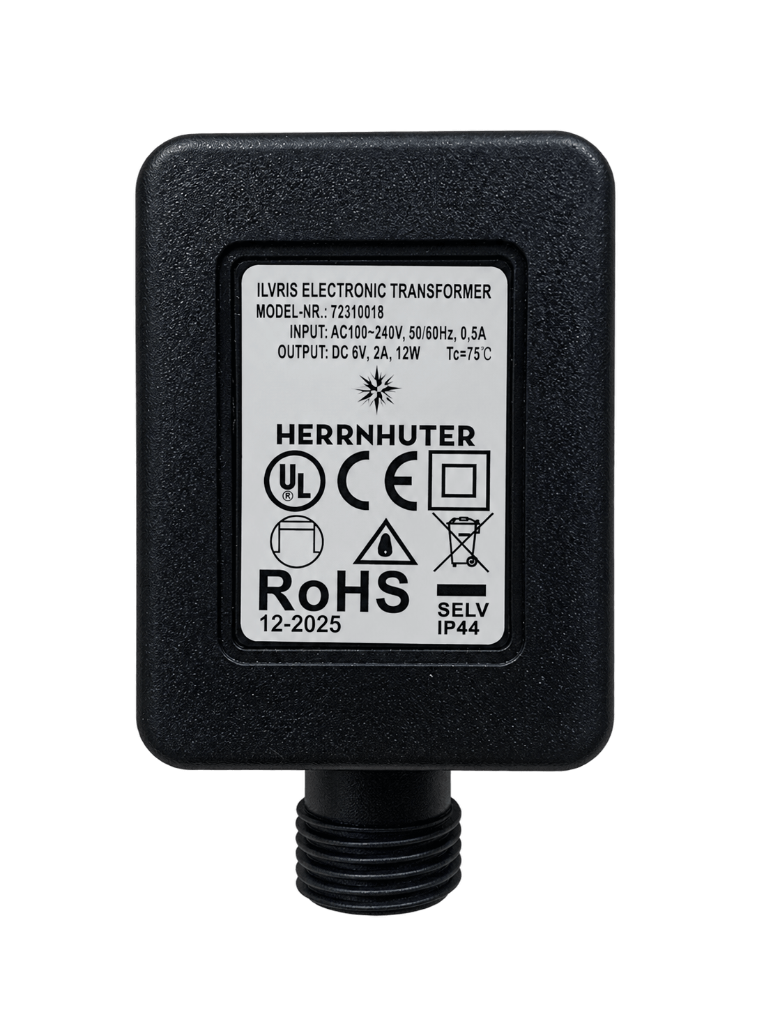 Herrnhut Star chain black transformer with specification