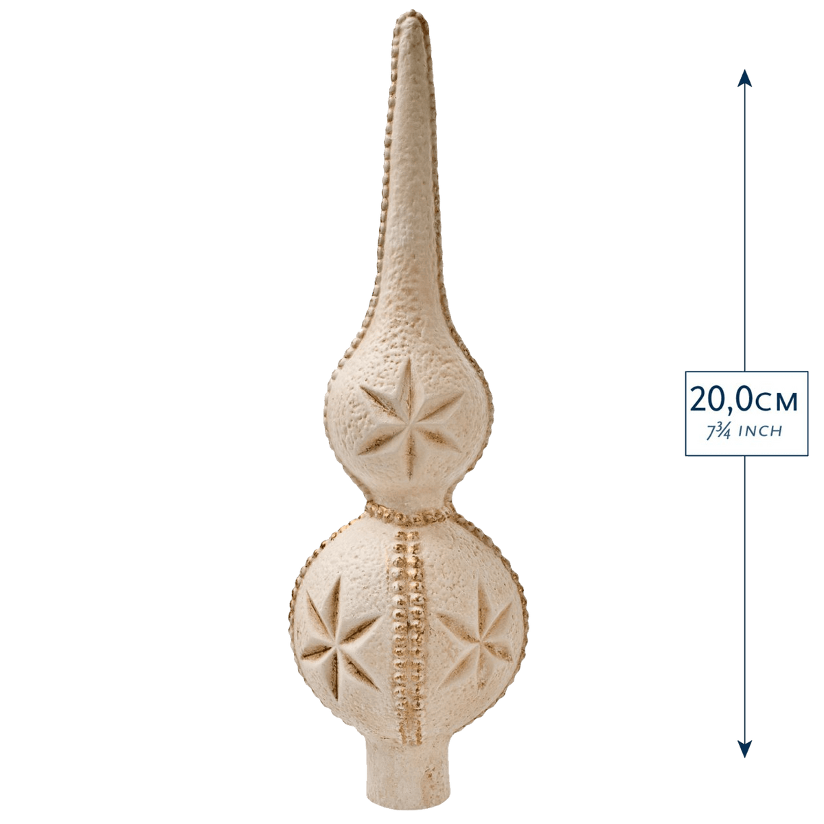 Christmas Tree topper &#39;Stars&#39; displayed with measurement.