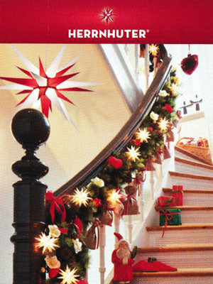 Winter Stairway decorated with Herrnhuter Plastic Stars