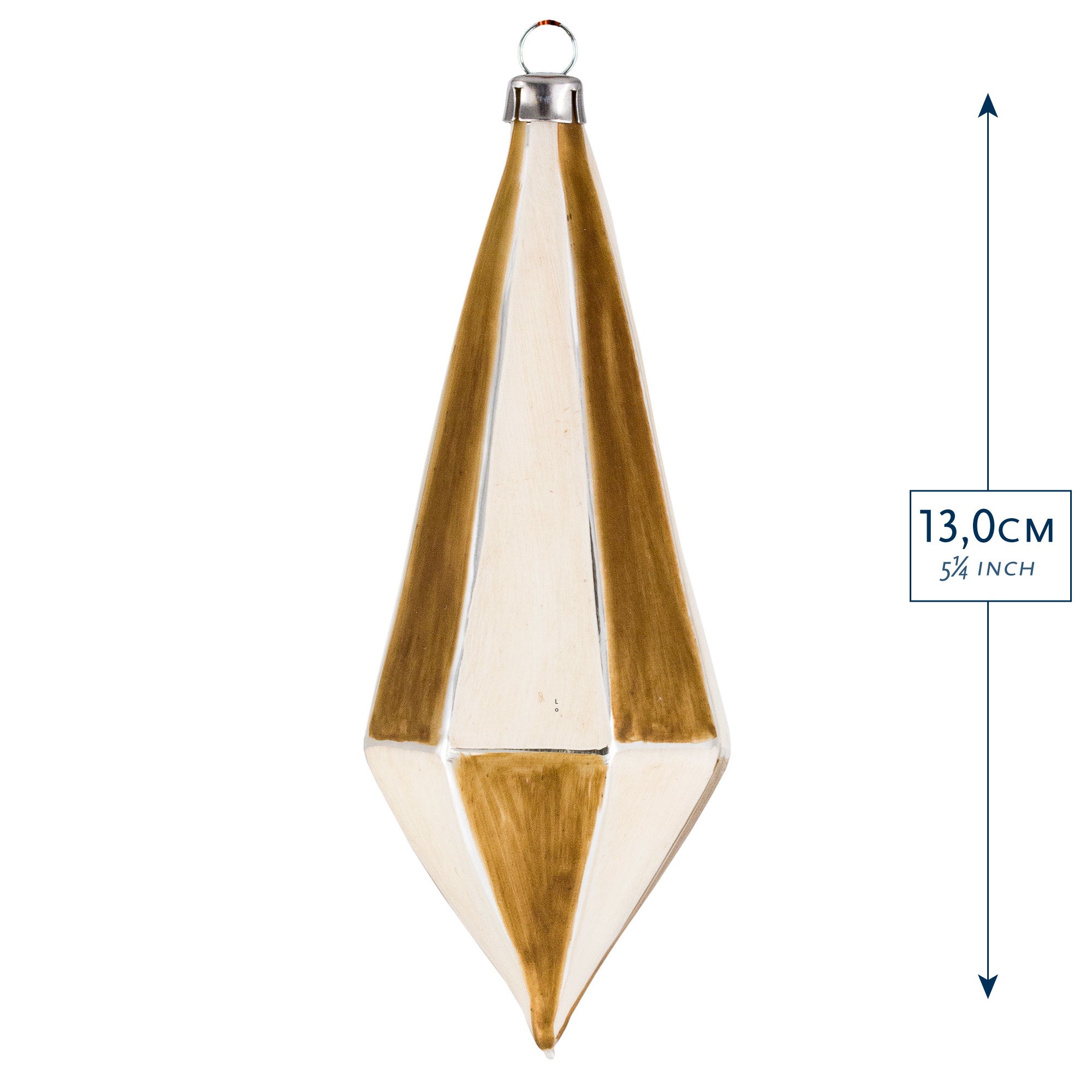 long diamond Ornament Ivory Gold