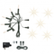 Chaîne étoile en plastique originale Herrnhut, jaune, ~ 12 m / 470 pouces de longueur LED