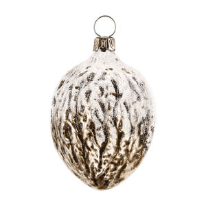 MAROLIN® - Glass ornament "Glittered Walnut"