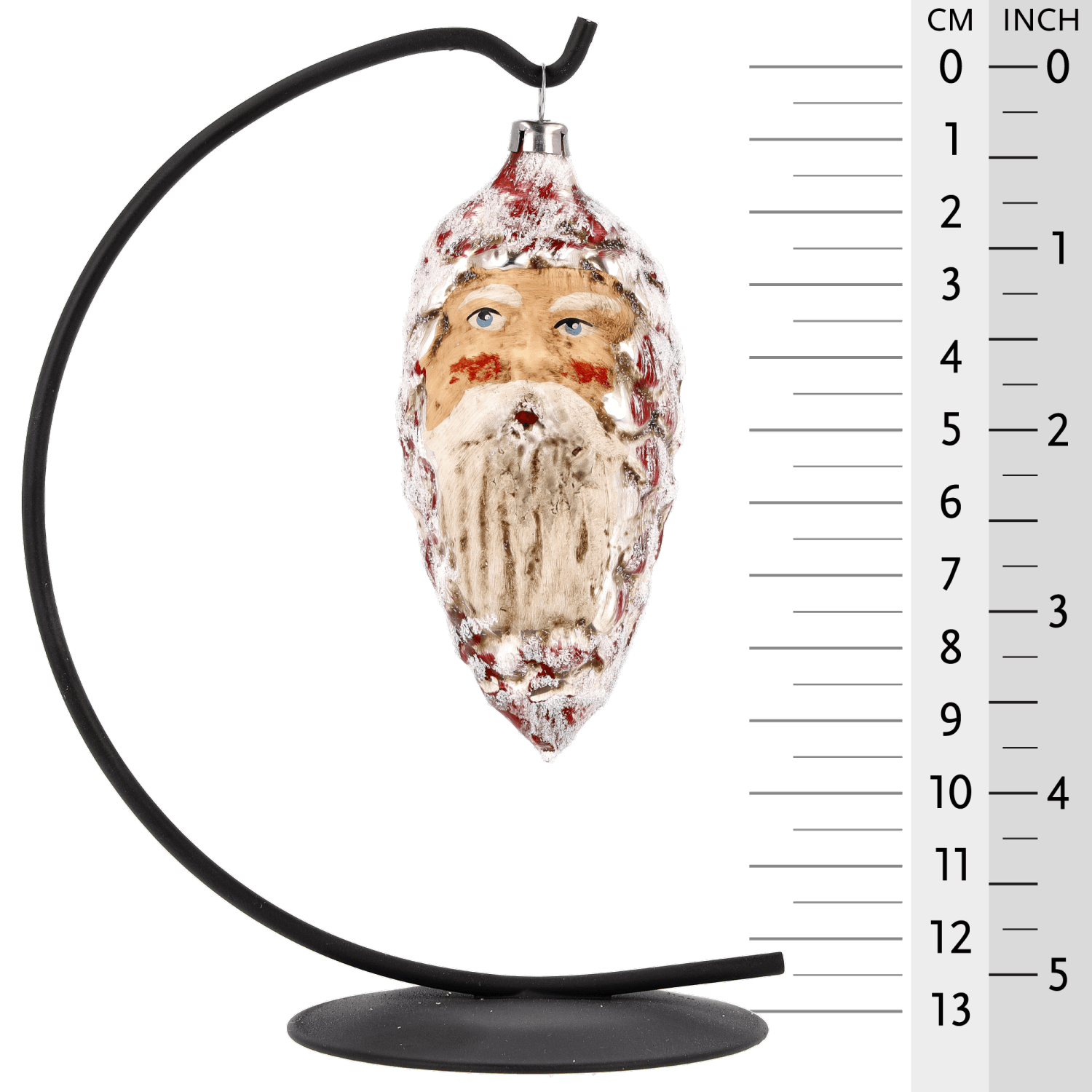 MAROLIN® - Glass ornament "Red pinecone" displayed on star bow