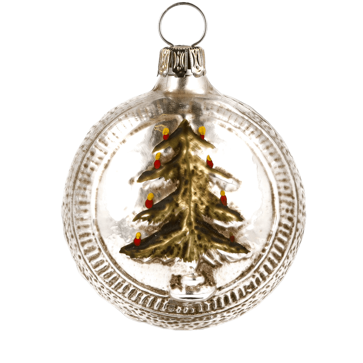 MAROLIN® - Glass ornament &quot;Ball with tree and stars&quot;