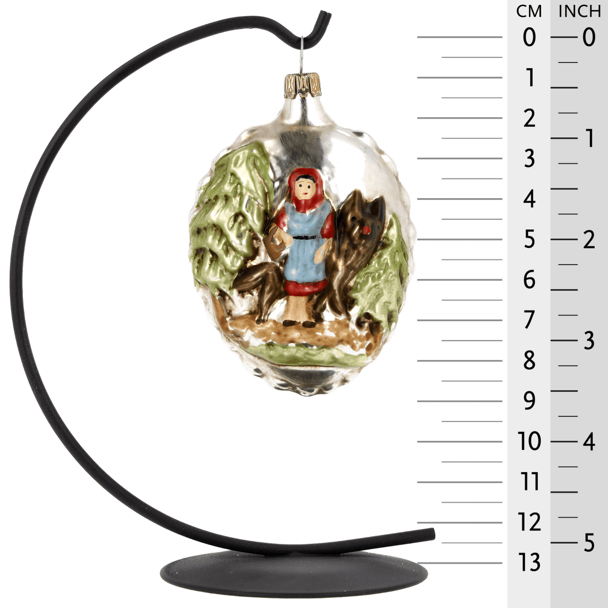 MAROLIN® - Glass ornament &quot;Little Red Riding Hood&quot; on a star bow