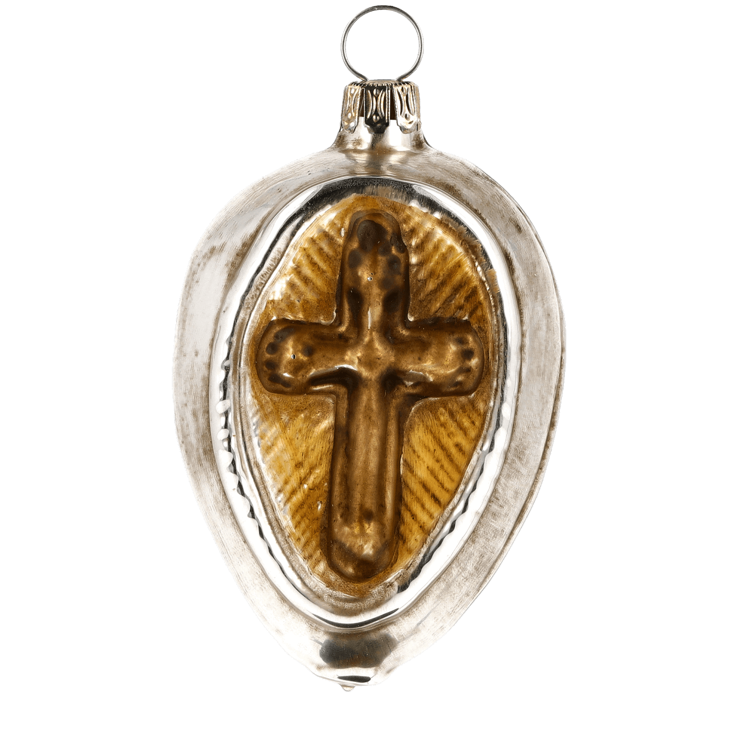 MAROLIN® - Glass ornament "Cross with roses"