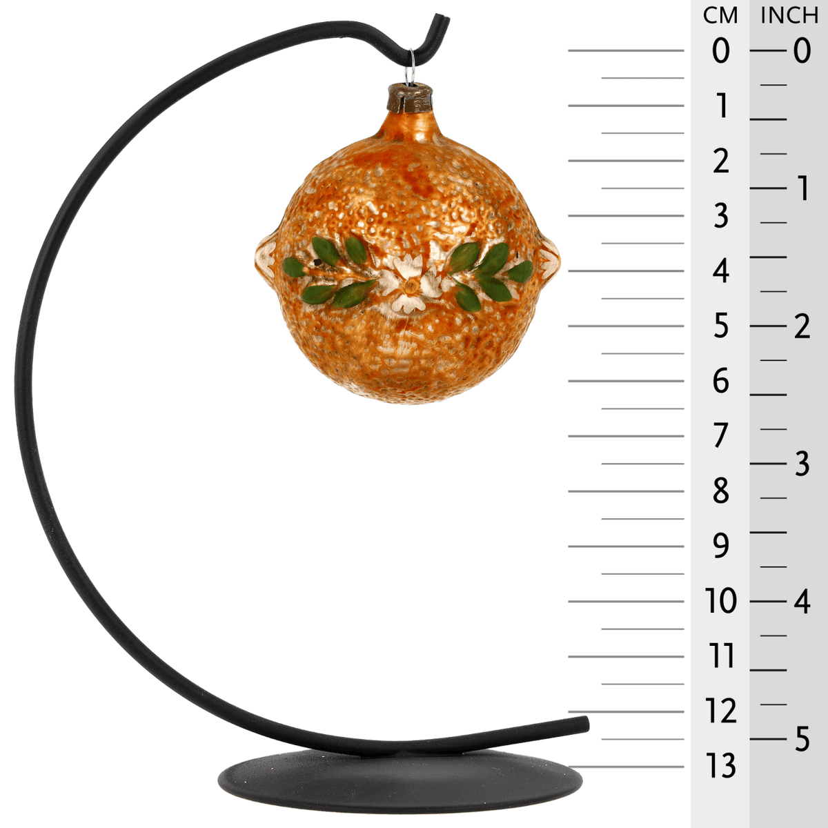 MAROLIN® - Glass ornament &quot;Orange&quot; on a star bow