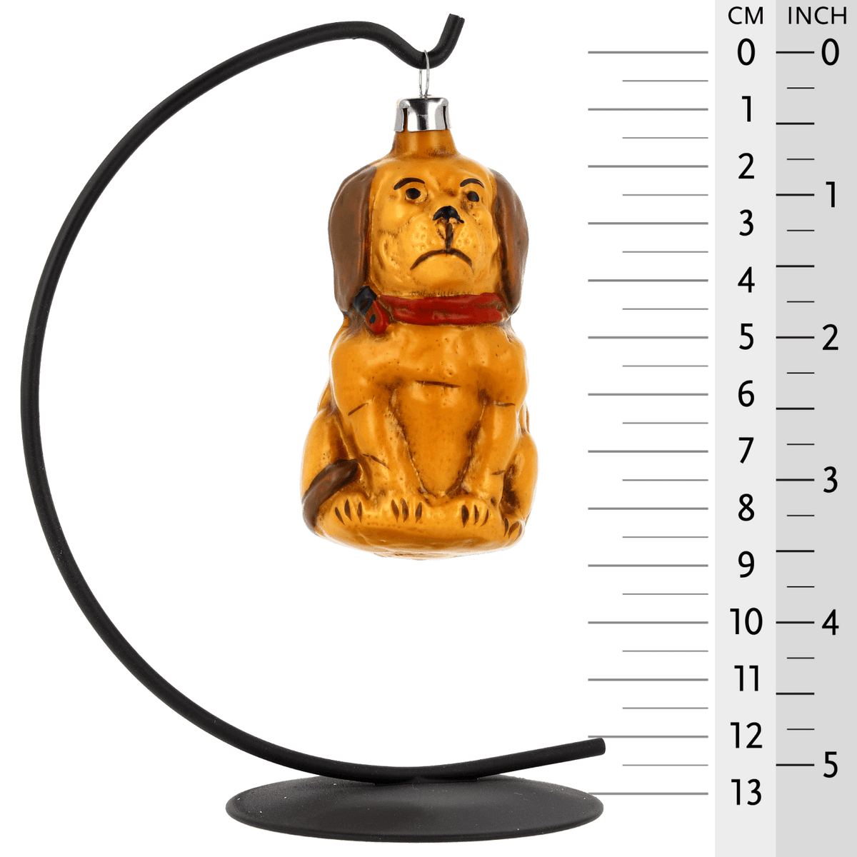 MAROLIN® - Glass ornament &quot;Dog&quot; on star bow