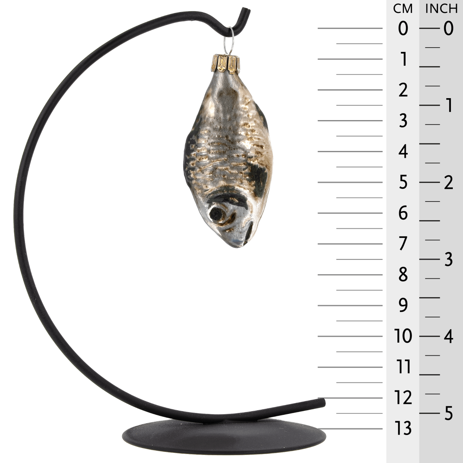 MAROLIN® - Miniature glass ornament "Carp" hanging on star bow