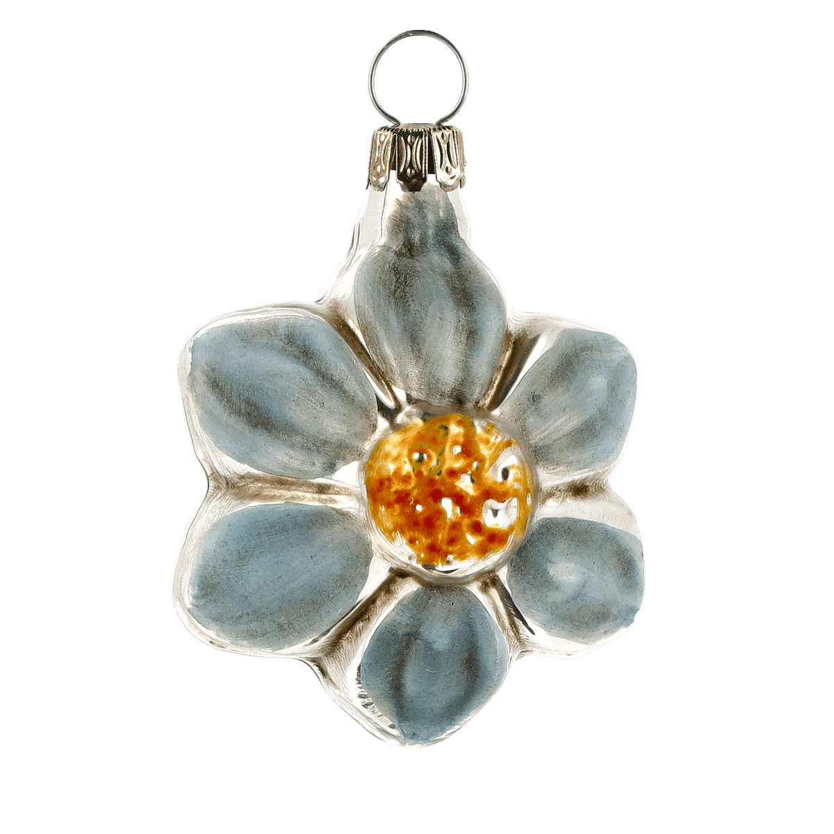 MAROLIN® - Miniature glass ornament &quot;Bloom blue&quot;