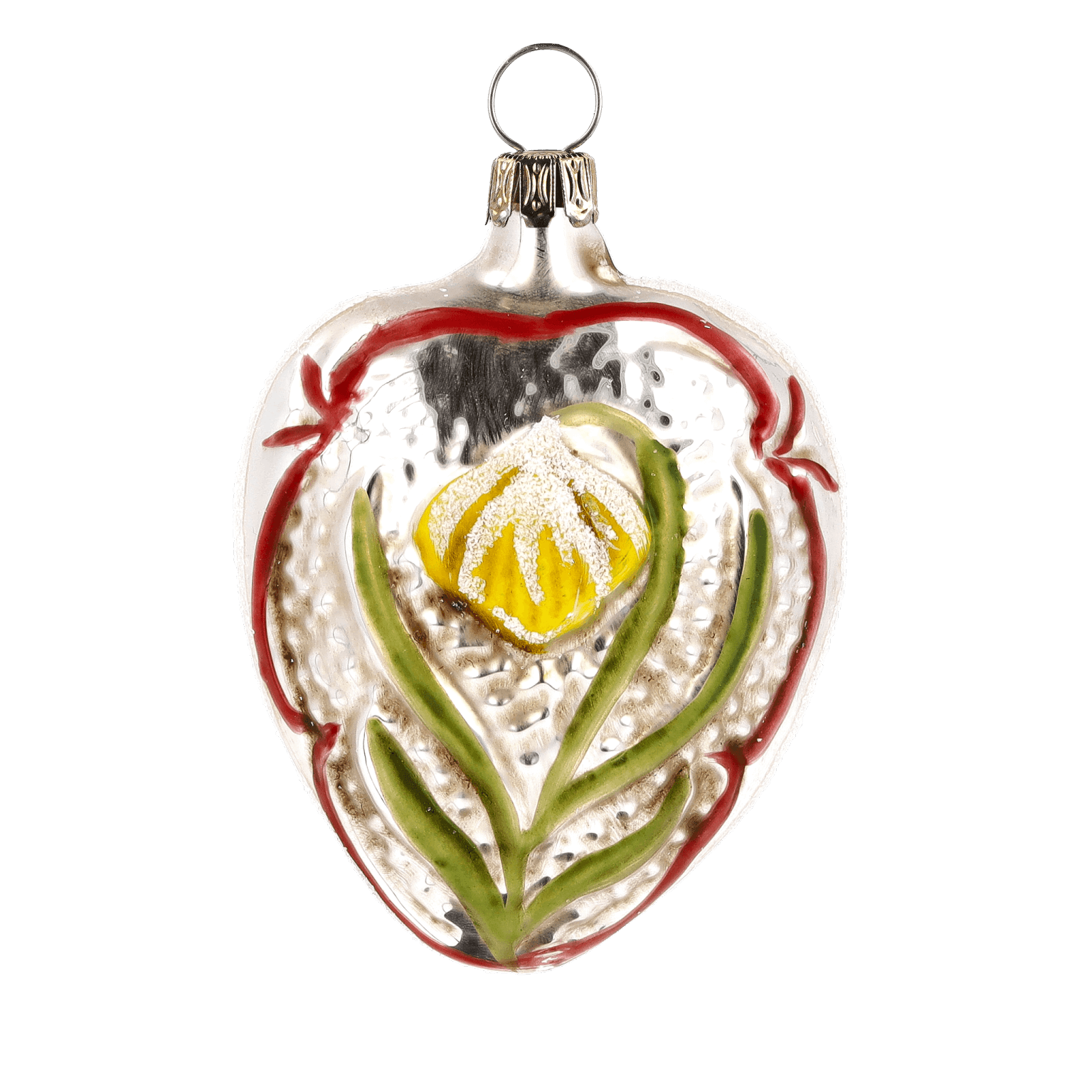 MAROLIN® - Glass ornament "Heart with snowdrop"