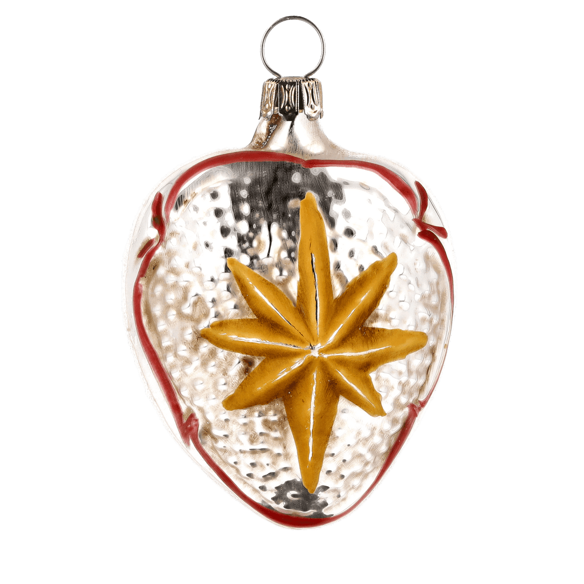 MAROLIN® - Glass ornament &quot;Heart with snowdrop&quot;