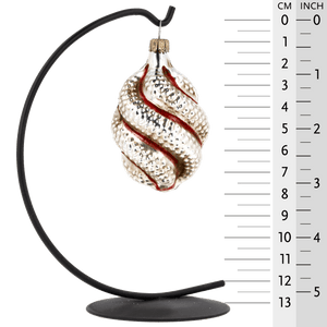 MAROLIN® - Glass ornament "Oval with red stripes"