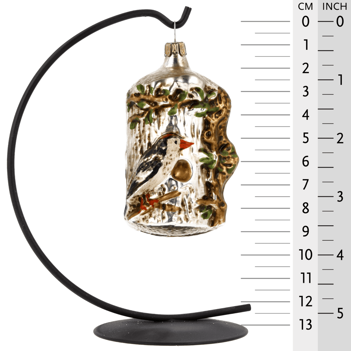 MAROLIN® - Glass ornament &quot;Tree trunk with bird&quot;