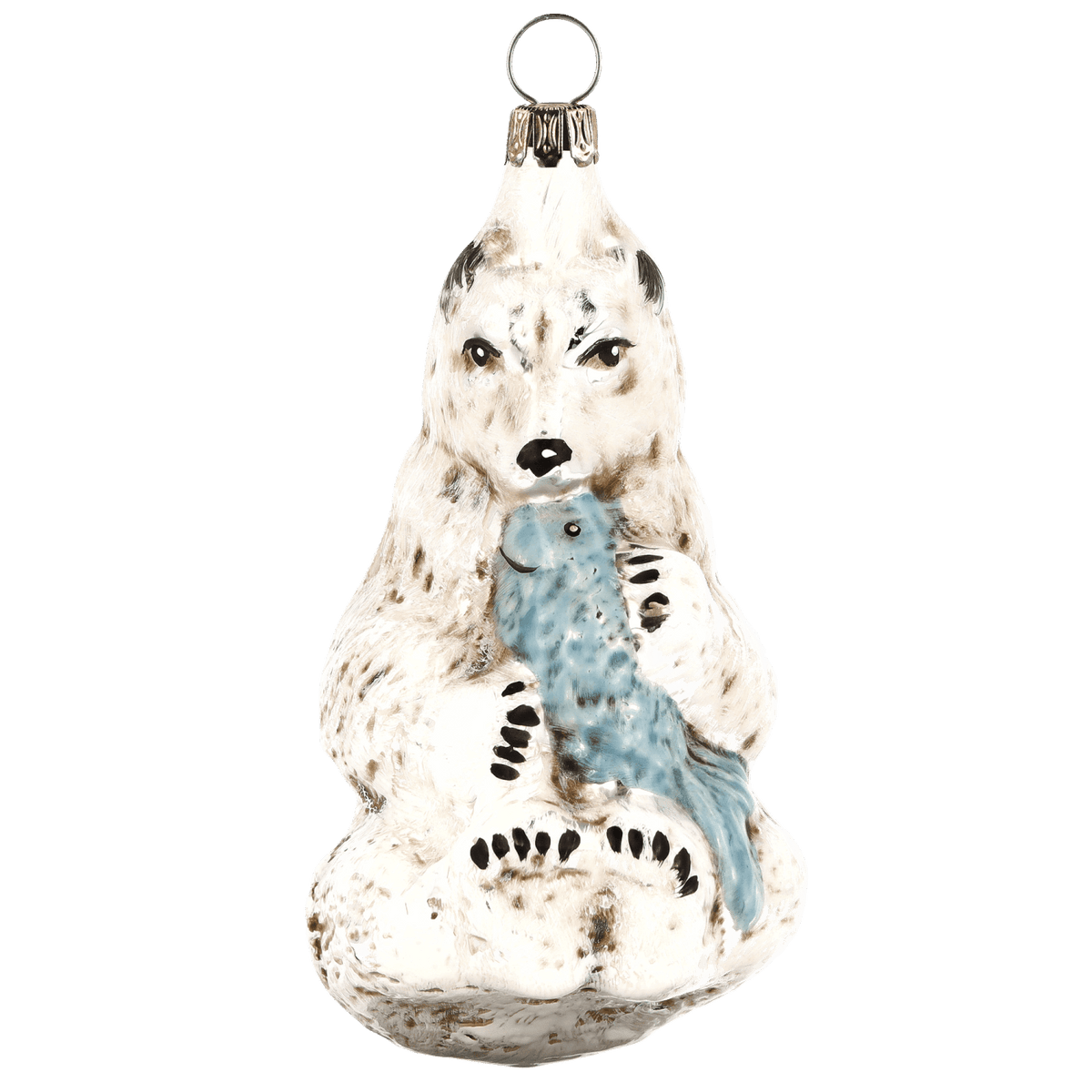 MAROLIN® - Glass ornament &quot;Polar bear with fish&quot;