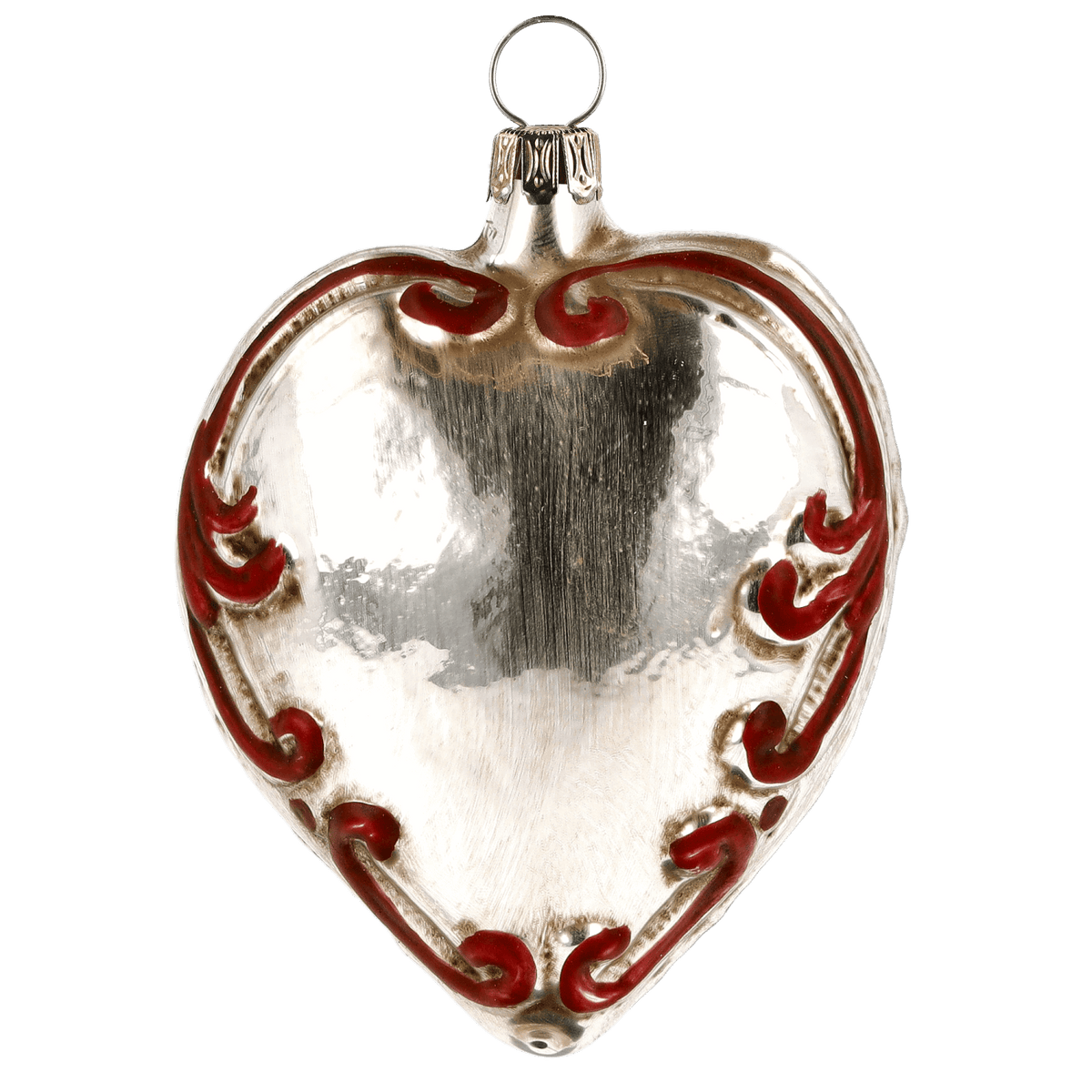 MAROLIN® - Glass ornament &quot;Heart with baroque ornaments&quot;