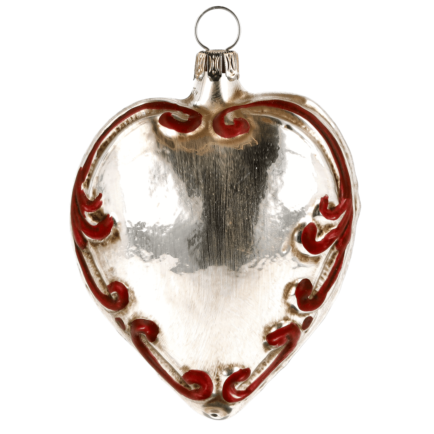 MAROLIN® - Glass ornament "Heart with baroque ornaments"