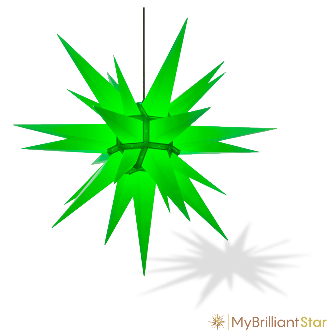 Original Herrnhut plastic star, green, ~ 130 cm / 51 inch ø