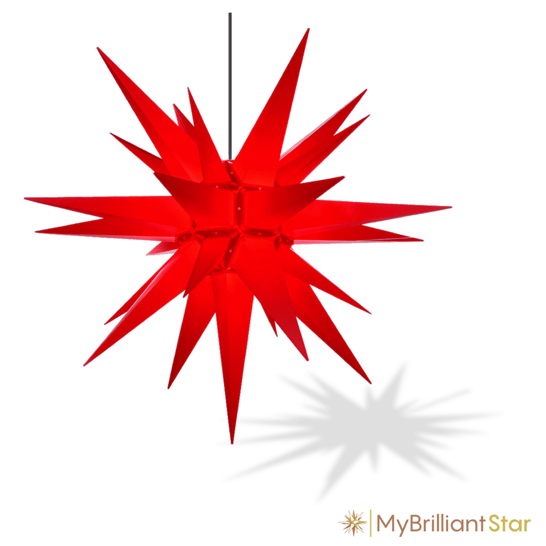 Original Herrnhut plastic star, red, ~ 130 cm / 51 inch ø