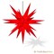 Original Herrnhut plastic star, red, ~ 130 cm / 51 inch ø