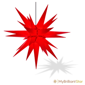 Original Herrnhut plastic star, red, ~ 130 cm / 51 inch ø