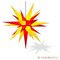 Original Herrnhut plastic star, yellow / red, ~ 130 cm / 51 inch ø
