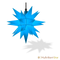 Original Herrnhut plastic star, z-blue, ~ 40 cm / 16 inch ø