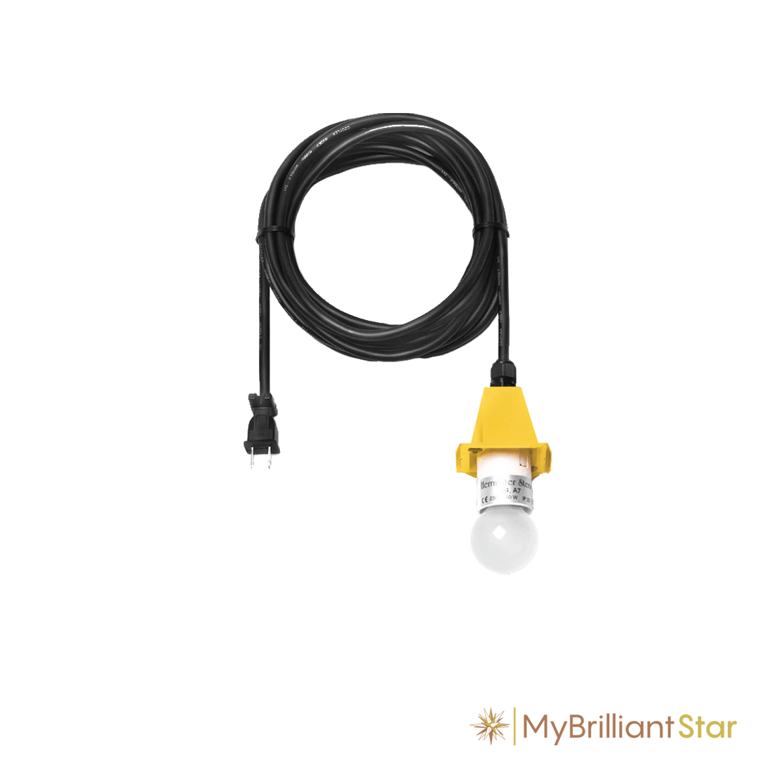 Lighting for Original Herrnhut plastic star, yellow, ~ 40 cm / 16 inch ø