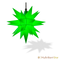 Original Herrnhut plastic star, z-green, ~ 40 cm / 16 inch ø