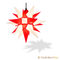 Original Herrnhut plastic star, white / red, ~ 40 cm / 16 inch ø
