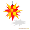 Original Herrnhut plastic star, yellow / red, ~ 40 cm / 16 inch ø