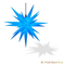Original Herrnhut plastic star, z-blue, ~ 70 cm / 27 inch ø