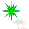 Original Herrnhut plastic star, z-green, ~ 70 cm / 27 inch ø
