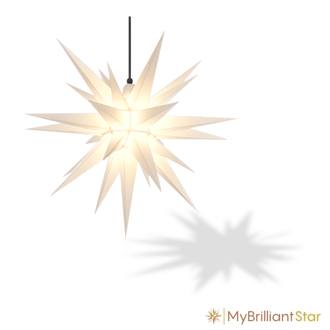 Original Herrnhut plastic star, white, ~ 70 cm / 27 inch ø