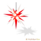 Original Herrnhut plastic star, white / red, ~ 70 cm / 27 inch ø