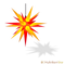 Original Herrnhut plastic star, yellow / red, ~ 70 cm / 27 inch ø