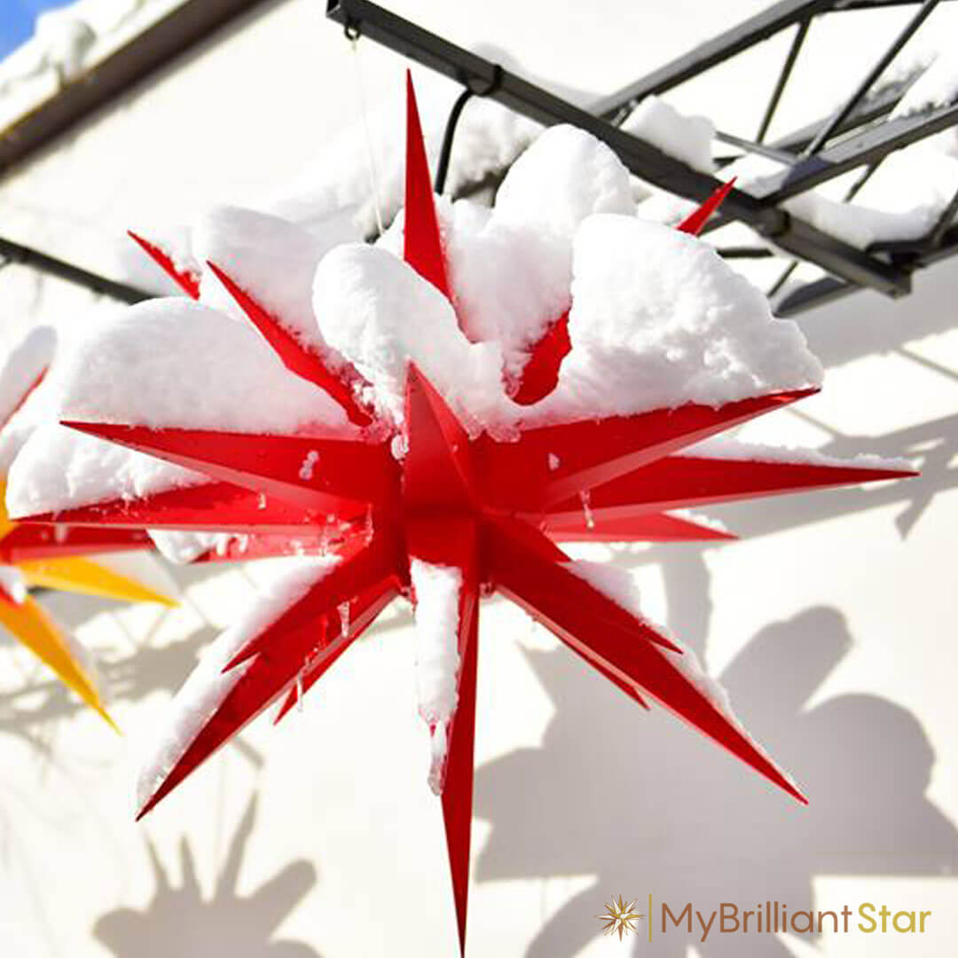 Original Herrnhut plastic star, red, ~ 70 cm / 27 inch ø
