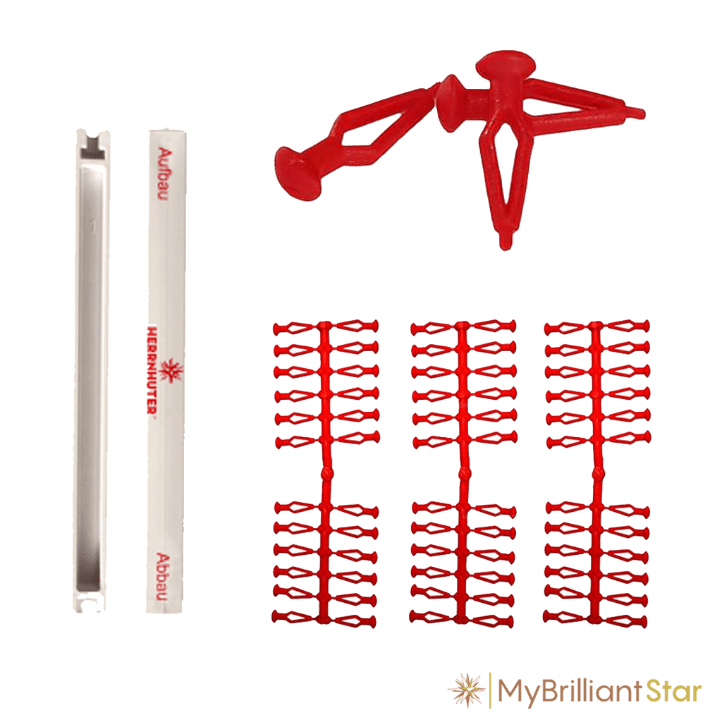 Assembly clips for plastic stars, 72 pieces
