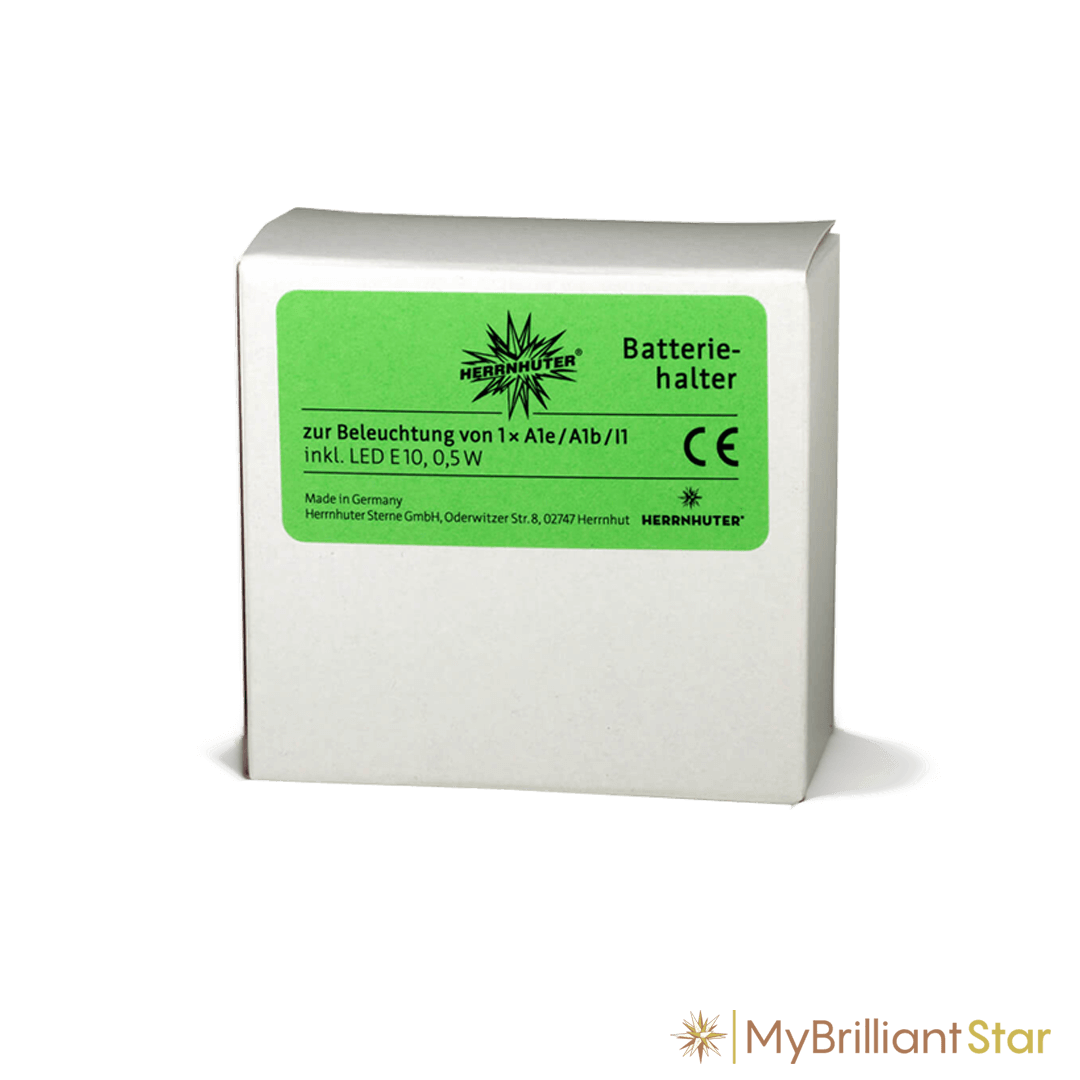Indoor battery pack for Herrnhut plastic star ~ 13 cm / 5 inch ø and Ministar