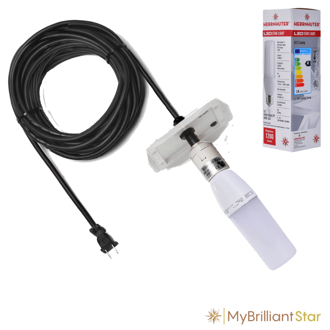 cable for Original Herrnhut plastic star, white, ~ 130 cm / 51 inch ø