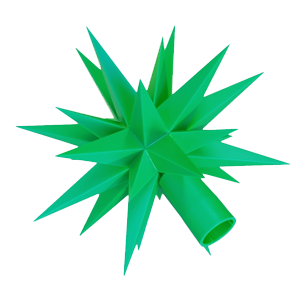 Spare star for plastic star chain ~ 13 cm / 5 inch ø, green