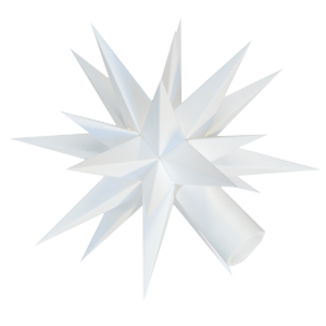 Spare star for plastic star chain ~ 13 cm / 5 inch ø, white