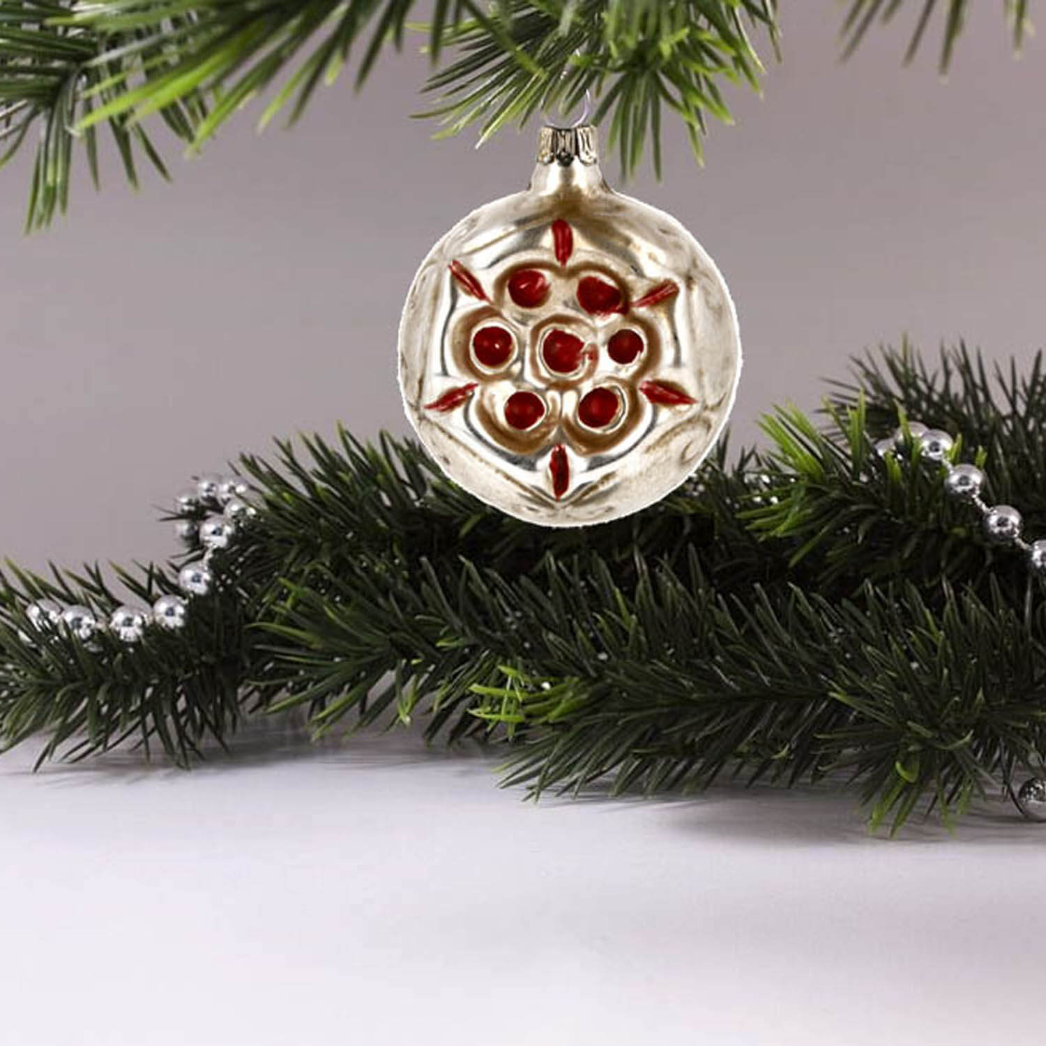 MAROLIN® - Glass ornament "Red Flower"