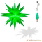 Original Herrnhut plastic star, z-green, ~ 13 cm / 5 inch ø - LED
