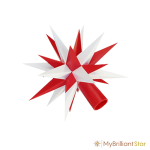 Star of Original Herrnhut plastic star chain, white / red, ~ 12 m / 470 inch length