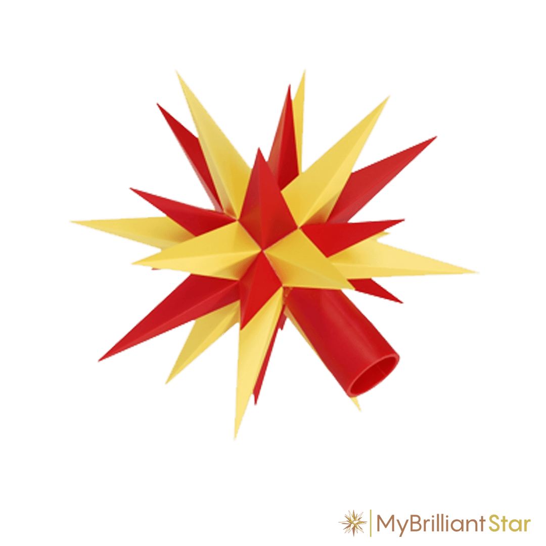 Star of Original Herrnhut plastic star chain, yellow / red, ~ 12 m / 470 inch length