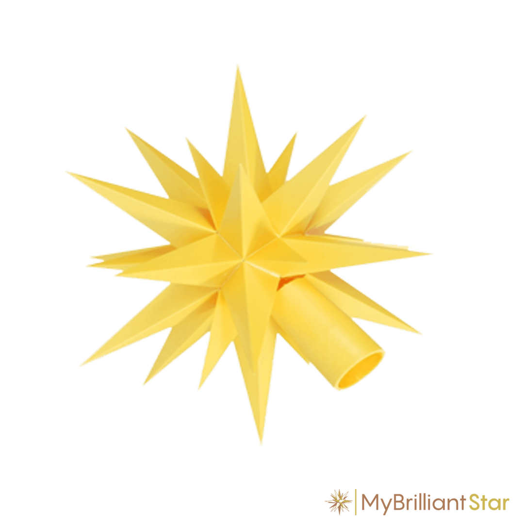 Star of Original Herrnhut plastic star chain, yellow, ~ 12 m / 470 inch length