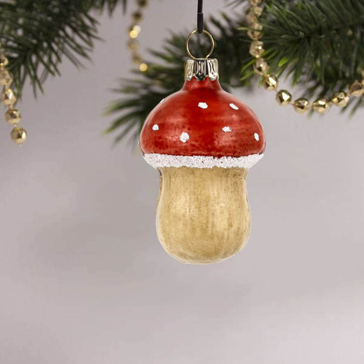 MAROLIN® - Glass ornament &quot;Small fly agaric&quot; as Christmas decoration