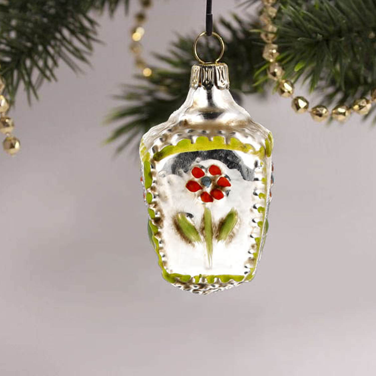 MAROLIN® - Miniature glass ornament "Basket with flowers"