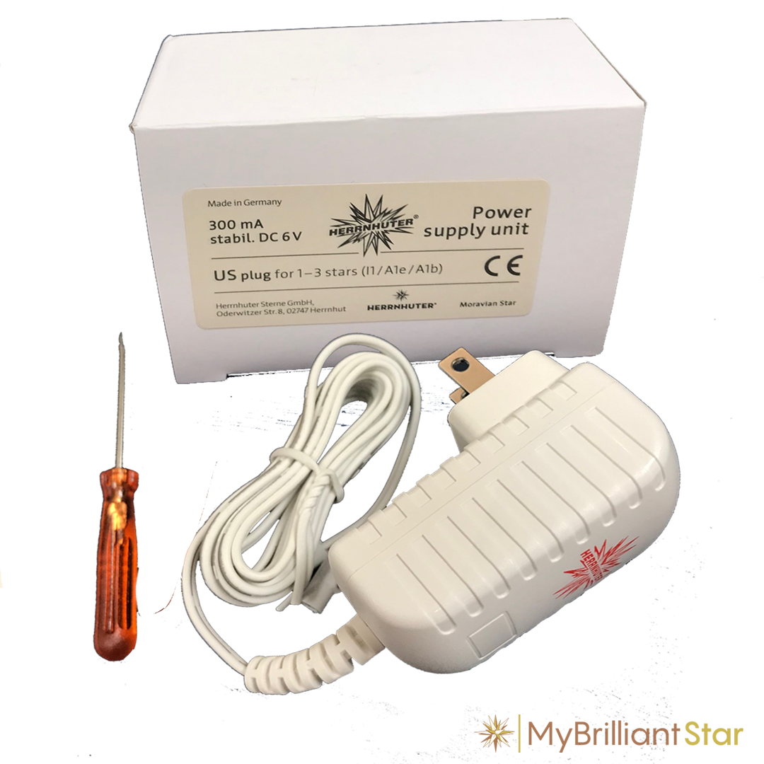 Indoor power supply unit for plastic star ~ 13 cm / 5 inch ø and Minis ...